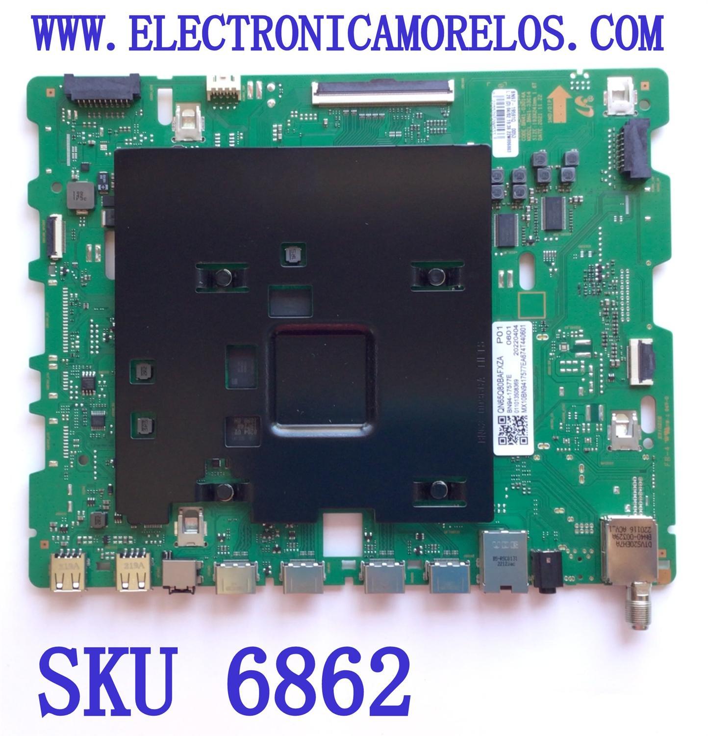MAIN PARA TV SAMSUNG / NUMERO DE PARTE BN94-17577E / BN41-03014A / BN97-19591Q / BN9417577E / SUSTITUTAS BN94-17736D / BN94-17737G / BN94-17399R / MODELO QN65Q80BAFXZA BA01	